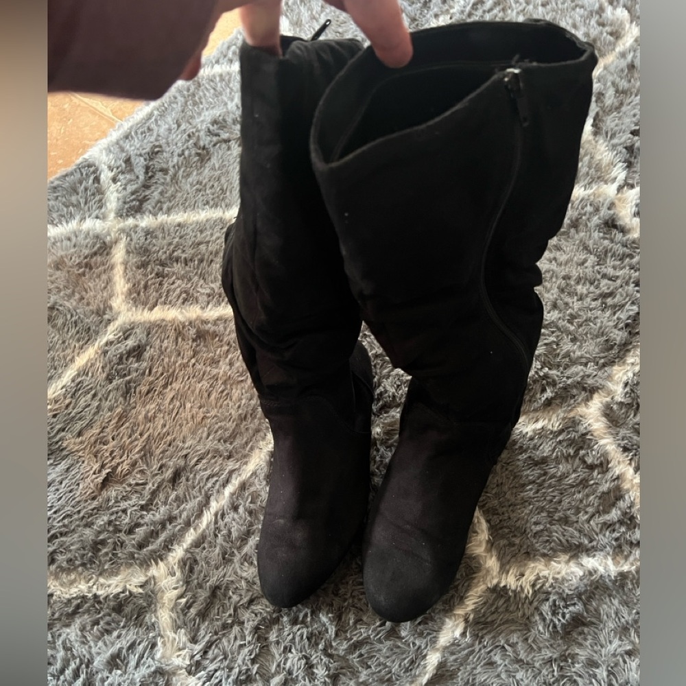 LOWER EAST SIDE Black Over the Knee Boots